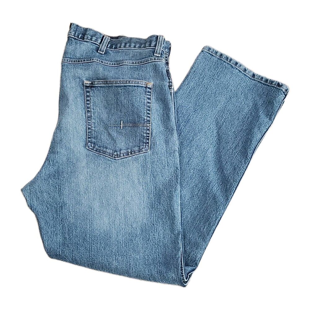 Ariat Rebar M4 Jeans Mens 42/32 Relaxed Boot Cut Blue Denim Workwear Durastretch